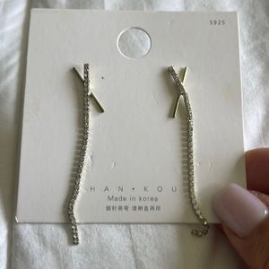 Rhinestone drop earrings